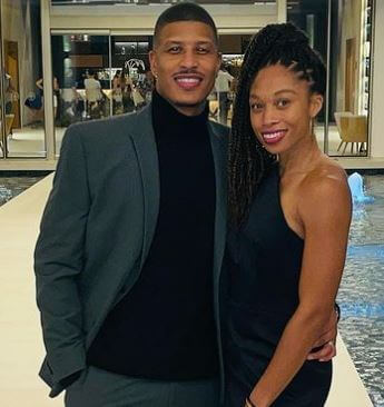 Kenneth Ferguson with his wife Allyson Felix.